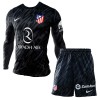 Conjunto (Camiseta+Pantalón Corto) Portero Manga Larga Atlético Madrid Primera Equipación 2024-25 - Niño